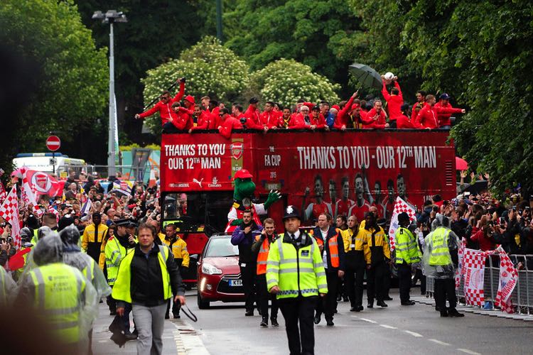 Arsenal FA Winners cup parade